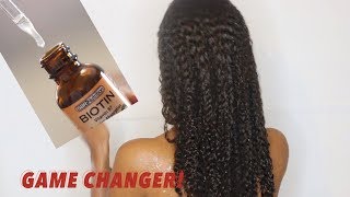 How to Grow Hair Fast LIQUID BIOTIN for Rapid Hair Growth and Less Shedding Natural Hair [upl. by Ayar747]