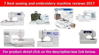 7 Best sewing and embroidery machine reviews 2020 amp 2021  Built in Designs and Lettering Fonts [upl. by Neely495]