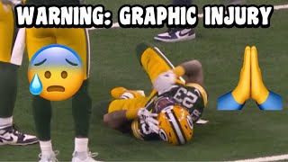 Jaire Alexander INJURY Vs Cowboys 😰🙏 Cowboys Vs Packers Wild Card 2024 highlights [upl. by Lasky]