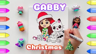 Gabbys Dollhouse Colouring Pandy Cakey Christmas [upl. by Shaun164]