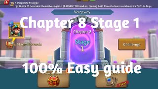 Lords mobile Vergeway chapter 8 Stage 1 easiest guide [upl. by Nohsauq650]