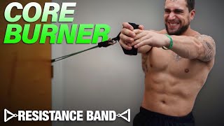 Resistance Band Core Workout At Home to Get Ripped Abs amp Obliques [upl. by Biagio]