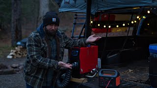 I Used A CHEAP Diesel Heater To Heat My Rooftop Tent COLD CAMPING [upl. by Yves69]