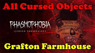 Phasmophobia  Location of All Cursed Objects Grafton Farmhouse [upl. by Clarabelle]