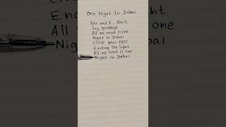 One night in Dubai lyrics song love lyrics [upl. by Lamoree]