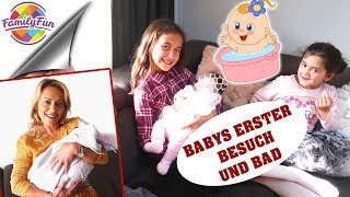 BABYS ERSTER BESUCH amp BABY BADEN  türkische traditionelle BABYWASCHUNG  Family Fun [upl. by Inva]