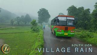 Rain Walk though Silent Forest Village in South Goa  Monsoon Rain and Indian Village life  ASMR [upl. by Klaus]