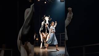 Woman performs fusion with cow on AGT agt performance live [upl. by Mcclain]