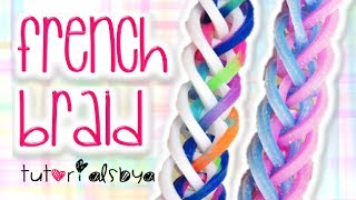 NEW French Braid Rainbow Loom Monster Tail Bracelet Tutorial  How To [upl. by Lrac]