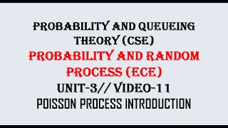 POISSON PROCESS INTRODUCTION  PQTCSE PRPECE UNIT3 VIDEO11 [upl. by Hutchings]