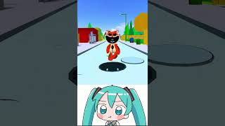 POPPY PLAYTIME MANHOLE vs MIKU HATSUNE IN GARRYS MOD shorts game garrys [upl. by Nilrah]