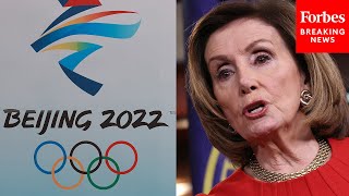 JUST IN Nancy Pelosi Calls For quotDiplomatic Boycottquot Of 2022 Beijing Olympics [upl. by Rurik426]