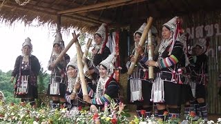 Akha dance quotU Lo part5from swing festival of Akha [upl. by Oivatco]