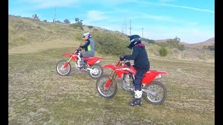 2022 CRF150RB vs 2021 CRF250F on mini MX track  KUYAS OF LA  Amateur dirt bike video [upl. by Reo]