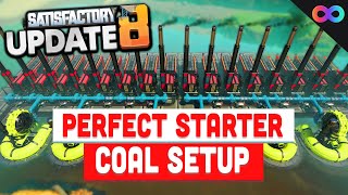 PERFECT Starter Coal Generator Setup in Satisfactory Update 8  UBG 4 [upl. by Hajin742]