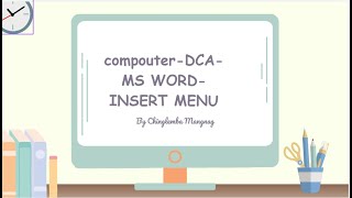 COMPUTER COURSEA3DCA MA word insert Tab Manipuri [upl. by Nylrehs510]