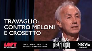 Travaglio contro Meloni e Crosetto [upl. by Irakuy]