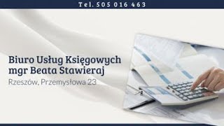 Obsługa kadrowa Rzeszów Biuro Usług Księgowych mgr Beata Stawieraj [upl. by Noside]