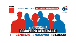 SCIOPERO GENERALE LA DIRETTA DA BOLOGNA [upl. by Atteiluj]