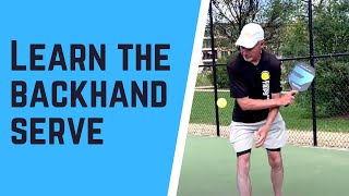 How to Hit a Backhand Pickleball Serve  Scott Moore Pickleball [upl. by Wehtam]