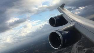 Epic Boeing 747400 takeoff from Houston [upl. by Bergen]