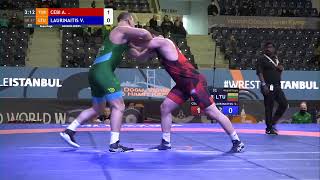 Repechage GR  97 kg A CEBICEBI TUR v V LAURINAITIS LTU [upl. by Ellivro]