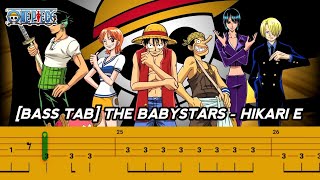 BASS TAB ONE PIECE OST  THE BABYSTARS  HIKARI E [upl. by Lsil272]