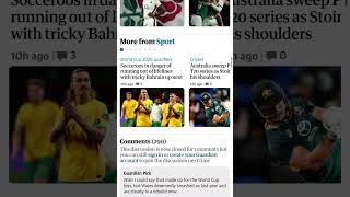 The Guardian 2024 on the Wallabies victory in Wales wallabies rugby wales [upl. by Budding]