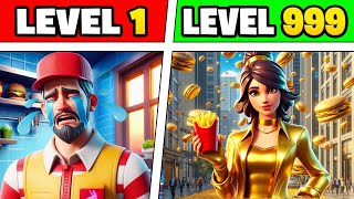 GUIDE FAST FOOD TYCOON MAP CREATIVE 20 FORTNITE  GRIMACE OBBY COMPLETE amp SECRET WEAPONS BURGERS [upl. by Iverson]