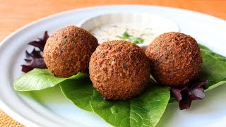 How to Make Falafel  Crispy Fried Garbanzo BeanChickpea Fritter Recipe [upl. by Ritchie]