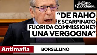 Borsellino quotScarpinato e De Raho fuori dalla commissione antimafia Una vergognaquot [upl. by Lymn]