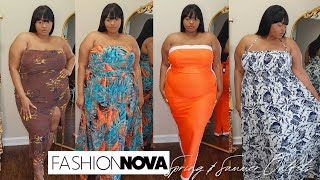 Fashion Nova Curve Summer Strapless Dresses Try On Haul  Strapless Bra Must Haves  Victoria Lashay [upl. by Xylon]