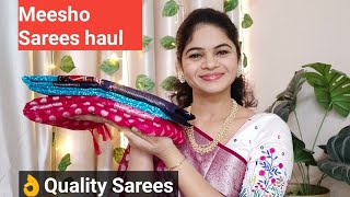 Meesho Sarees haul 👌Quality Sarees sumawonders meeshohaul [upl. by Donegan]