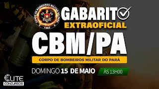 GABARITO EXTRAOFICIAL  CBMPA [upl. by Annorah]