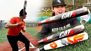 Hitting with the new CAT9 COMPOSITE 5 USSSA Bat  Marucci Baseball Bat Review [upl. by Dolli]