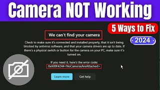 ✅SOLVED  We Cant Find Your Camera0xA00F4244 On Windows10  Laptop Camera Not Working [upl. by Enitsej]