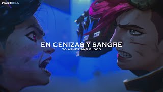 Woodkid  To Ashes And Blood Sub Español  Lyrics  Arcane 2 Jinx vs Vi [upl. by Eiralam629]