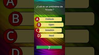 ¡Desafía tu vocabulario 🧠  5 preguntas de sinónimos y antónimos [upl. by Bernardo68]