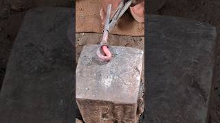 10mm steel rodtwistingspoonhandleyoutubeshorts welding blacksmith subscribetomychannelindia [upl. by Nywled472]