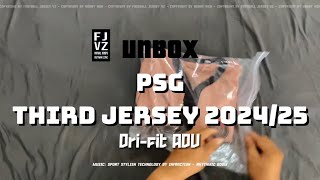 Unboxing PSG third jersey authentic 202425 drifit ADV [upl. by Nevuer]