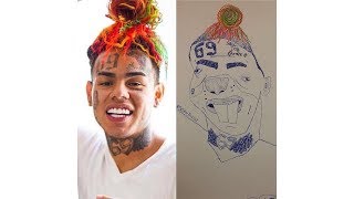 Fan art by Tw1tterPicasso  6ix9ine Pharrell and more [upl. by Ariaet976]