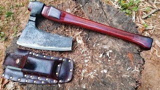 Bulgarian Bearded Axe Restoration  Giving away this axe [upl. by Ahsiened]