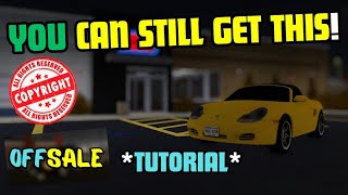 TUTORIAL How To Get An OFFSALE CAR  Greenville Roblox [upl. by Yerffoj54]