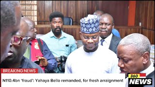 N1104bn ‘fraud’ Yahaya Bello remanded for fresh arraignment yahayabello efcc [upl. by Aihseyt]