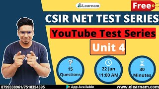 CSIR NET Test Series  Unit 4  Free Test Series  Unit Wise Test Series  eLearnam  CSIRNET [upl. by Eniliuqcaj643]