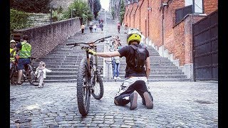 374 marches DÉSCALIER  😱 VTT DH Montagne de Bueren à Liège [upl. by Eenet]