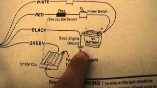 Autometer Jr 6650  Briggs Engine Tachometer  Wiring Instructions Auto Meter [upl. by Flory]