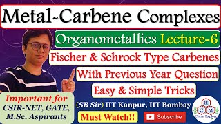 MetalCarbene Complexes Fischer amp Schrock Carbene Organometallic ChemistryLecture6 NET GATE [upl. by Nonna]