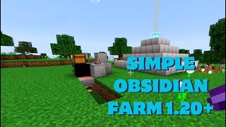 Super Simple Obsidian Farm Minecraft Bedrock 120 [upl. by Arfihs]