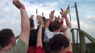 The Antelope Wooden Roller Coaster POV  Gullivers World Warrington UK [upl. by Annaierb]